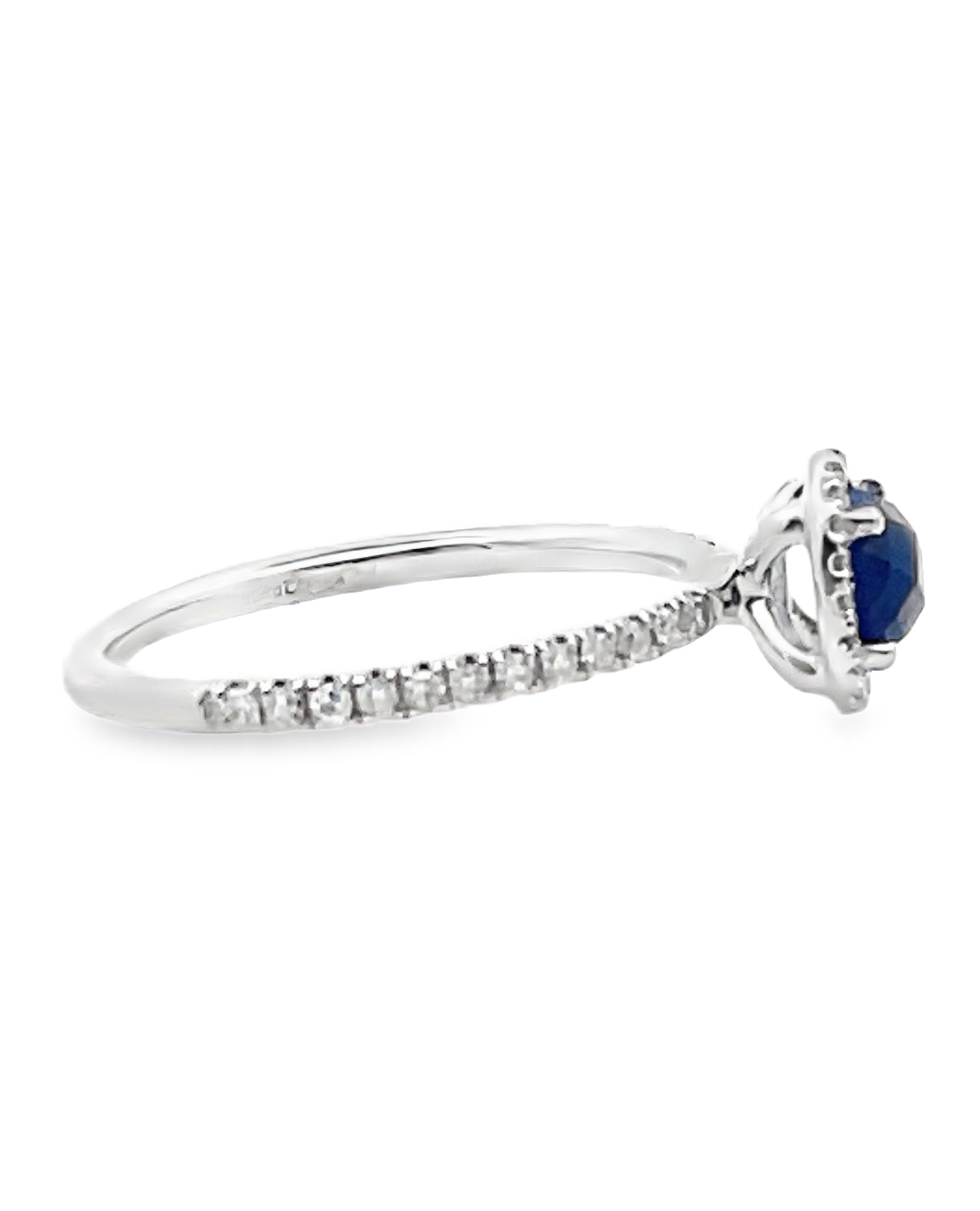 Meira T. 14K White Gold Sapphire & Diamond Ring