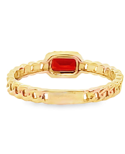 Meira T. 14K Yellow Gold Garnet & Diamond Ring