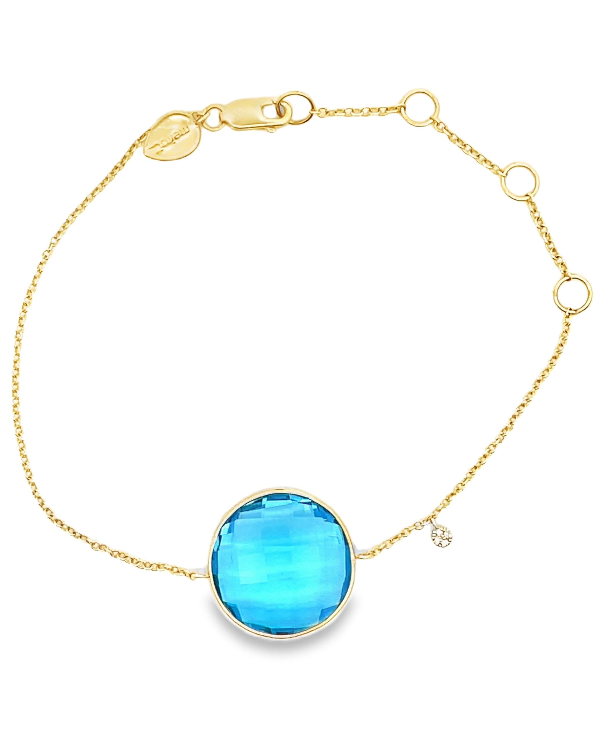 Meira T B10182/WB 14K Yellow Gold Blue Topaz Bracelet – Massoyan