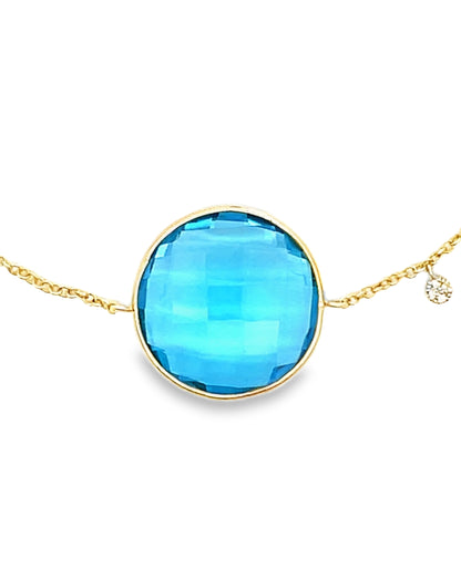 Meira T. 14K Yellow Gold Blue Topaz Bracelet