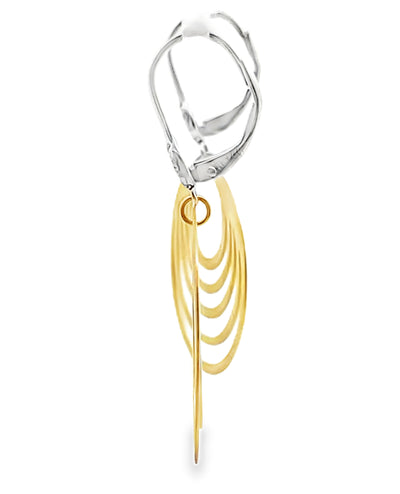 Meira T 14K Two Tone Gold Dangle Earrings with Diamonds