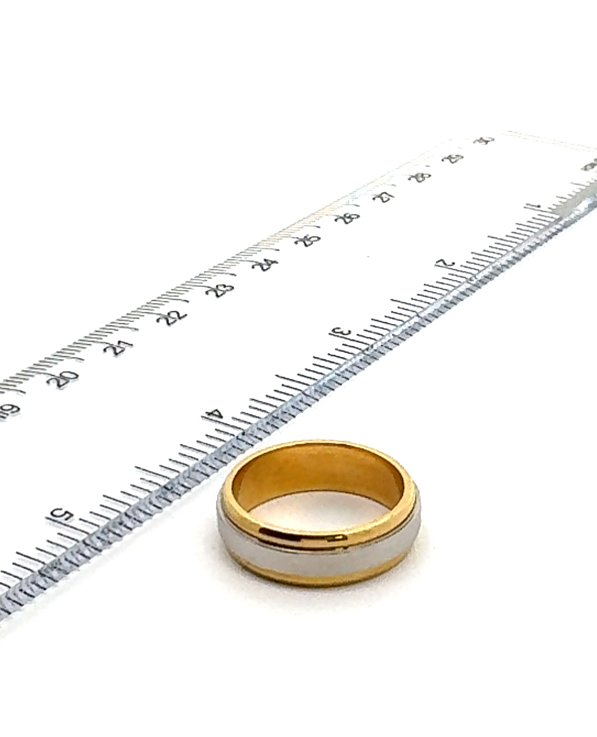 Platinum and 18K Yellow Gold Wedding Band