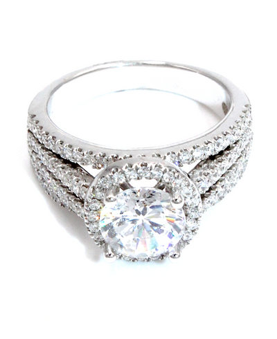 Vanna K 18AR9886DCZ Engagement Ring Diamond Setting for Round Center Stone