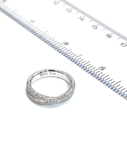 Vanna K 18K White Gold Wedding Band