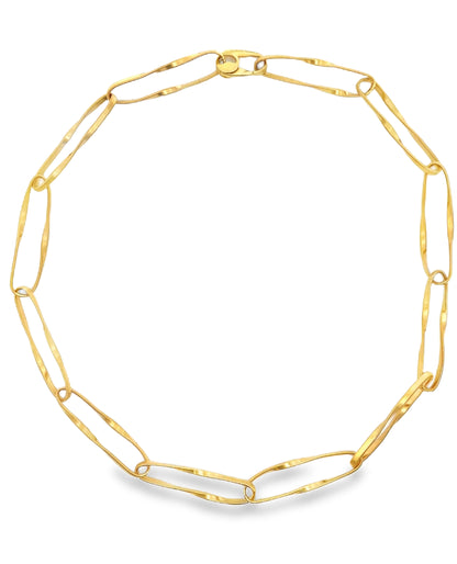 18K Yellow Gold Large Open Twisted Link Chain