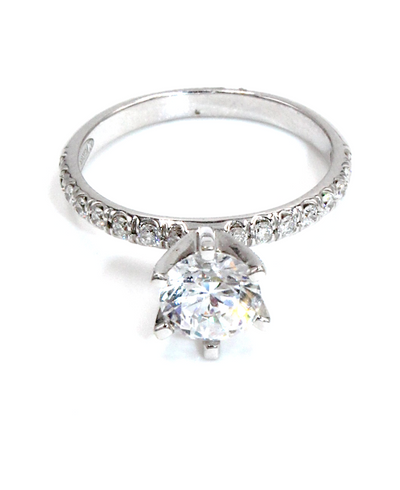 Vanna K 18RGL02DCZ Engagement Ring Setting