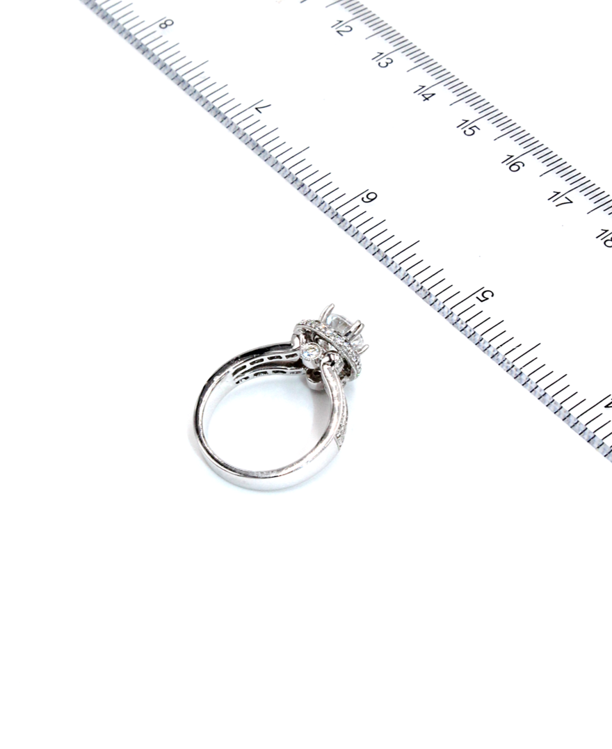 Vanna K 18K White Gold Engagement Ring Setting