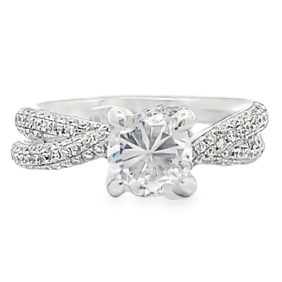 Vanna K 18RO5339DCZ Engagement Ring Setting in 18k White Gold