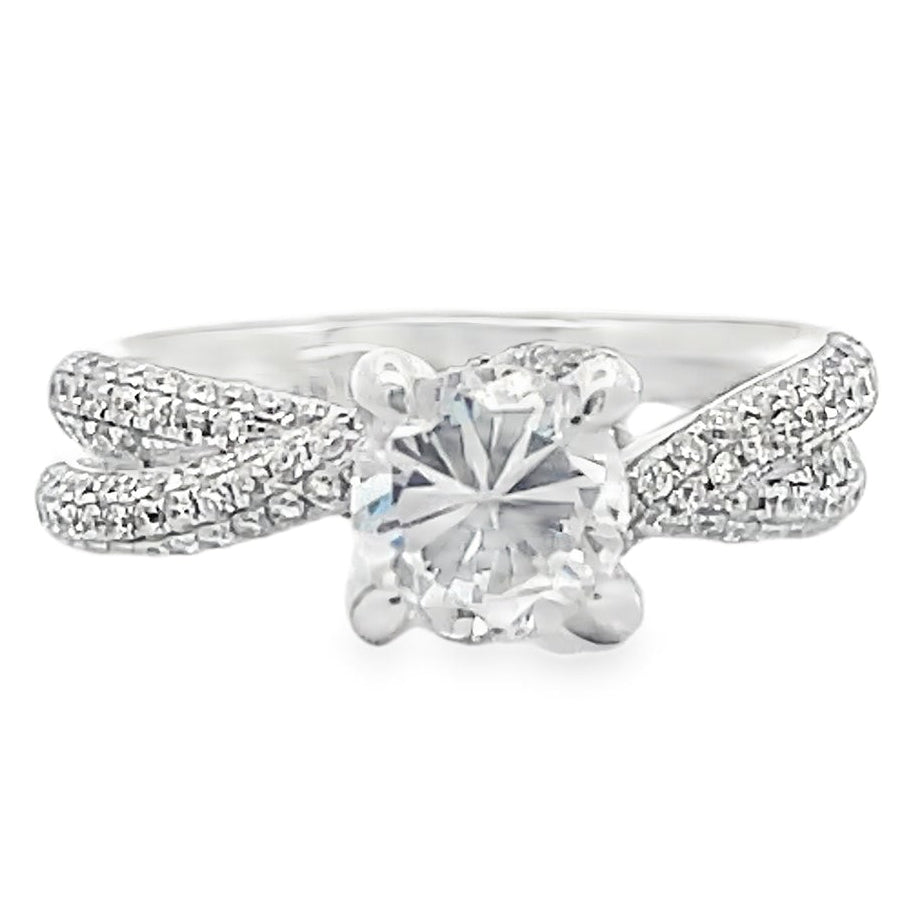 Vanna K 18RO5339DCZ Engagement Ring Setting in 18k White Gold