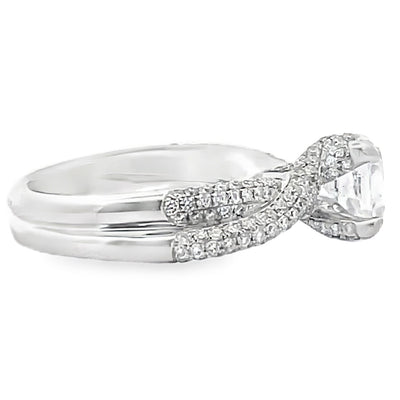 Vanna K 18RO5339DCZ Engagement Ring Setting in 18k White Gold