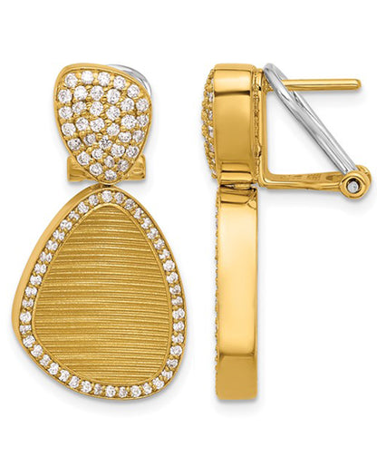 Herco 18K Yellow Gold Fancy Diamond Dangle Earrings