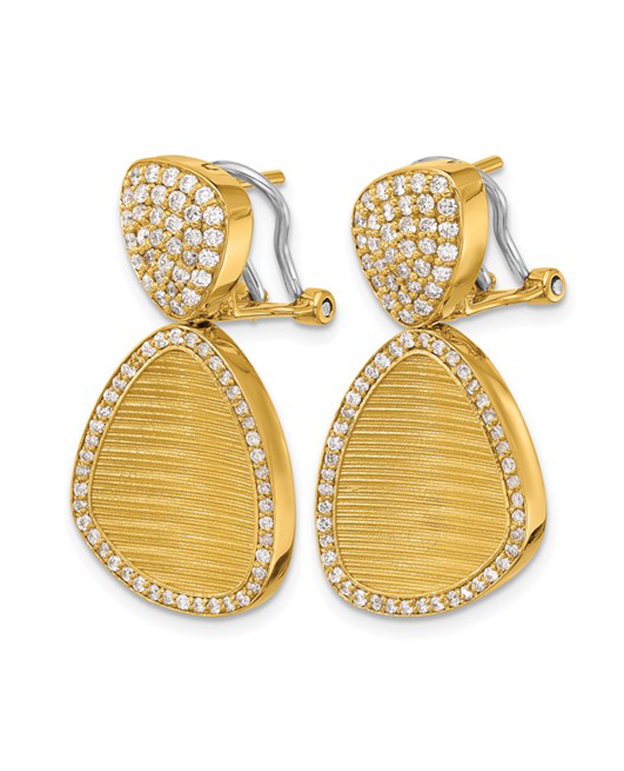 Herco 18K Yellow Gold Fancy Diamond Dangle Earrings