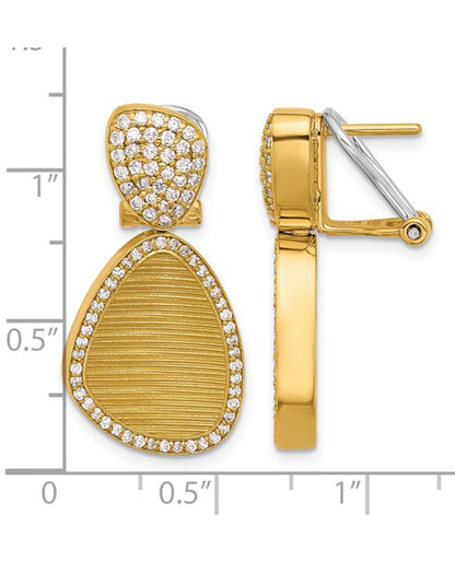 Herco 18K Yellow Gold Fancy Diamond Dangle Earrings