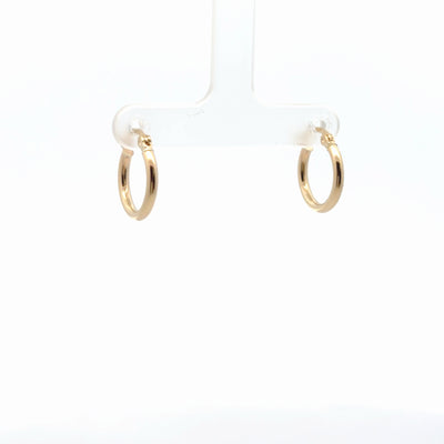 14K yellow gold hoop earrings - 1.10 grams