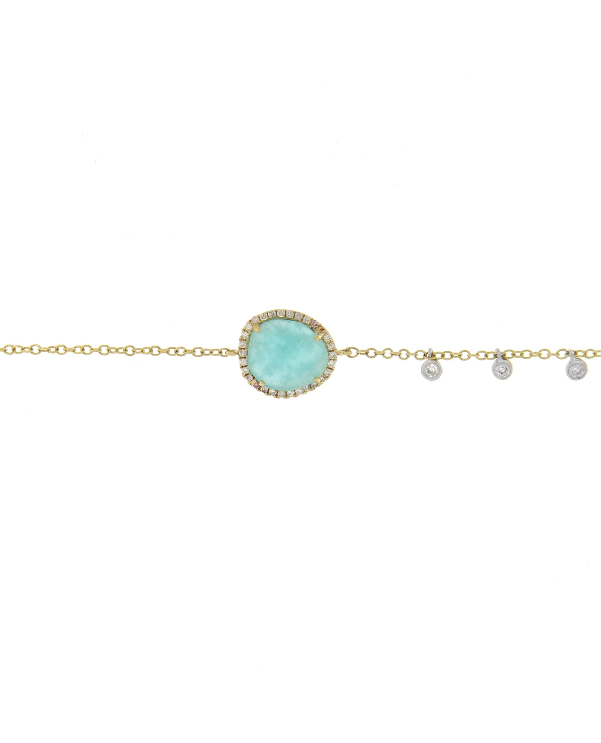 Meira T. 14K Yellow Gold Bracelet with Amazonite & Diamonds