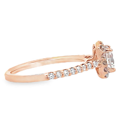 Ritani 1CUZ1321 18K Rose Gold French Set Engagement Ring Setting for 5 to 5.5 Millimeter Round Center Stone