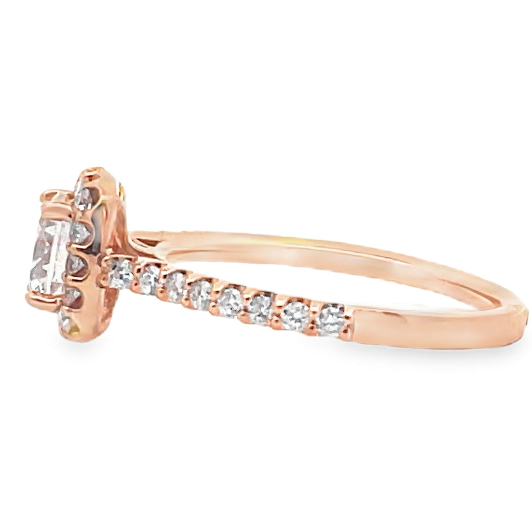 Ritani 1CUZ1321 18K Rose Gold French Set Engagement Ring Setting for 5 to 5.5 Millimeter Round Center Stone