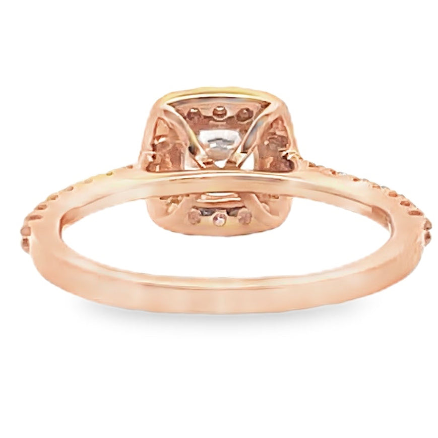 Ritani 1CUZ1321 18K Rose Gold French Set Engagement Ring Setting for 5 to 5.5 Millimeter Round Center Stone