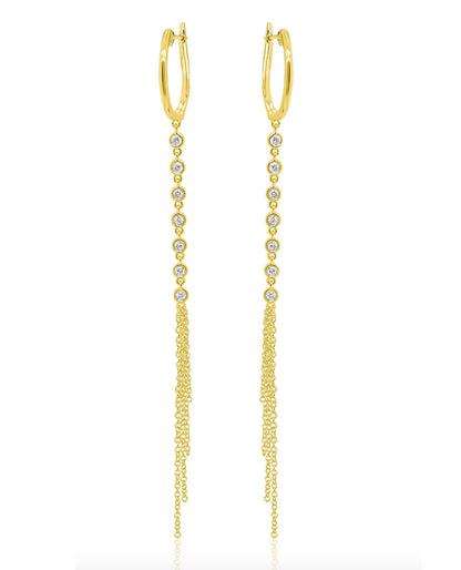 Meira T. 1E8505/Y 14K Yellow Gold Long Tassel Earrings