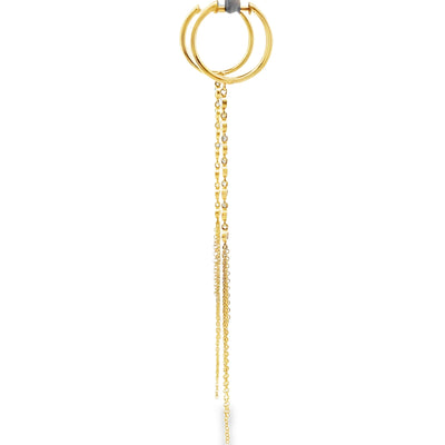 Meira T 1E8505/Y 14K Yellow Gold Long Tassel Duster Drop Earrings