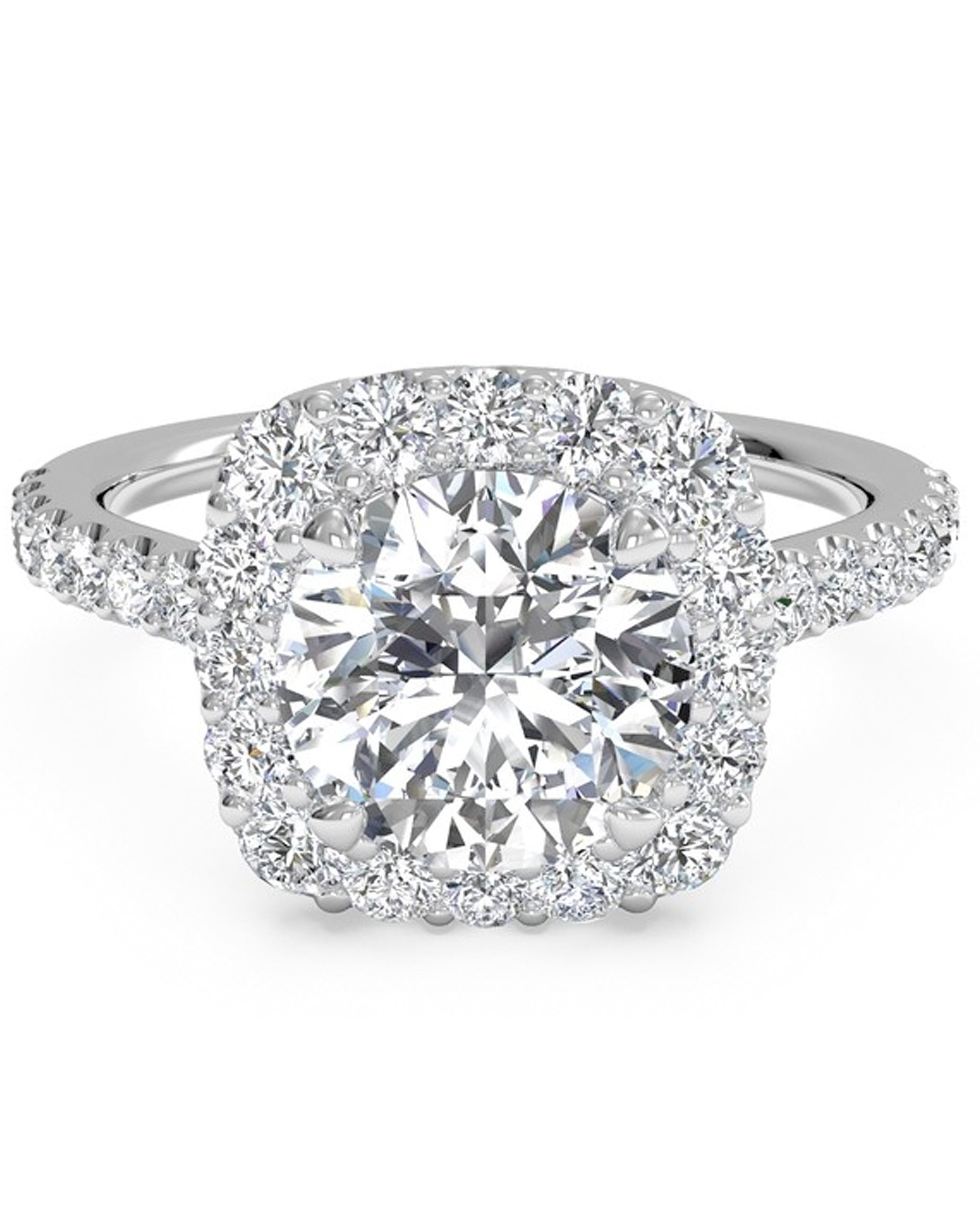Ritani 1CUZ1321 French Set Cushion Halo Ring
