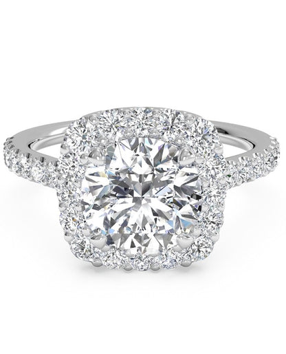Ritani 1CUZ1321 French Set Cushion Halo Ring