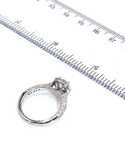 Ritani 1RZ1349 14k White Gold Engagement Ring Setting for Round Center Stone