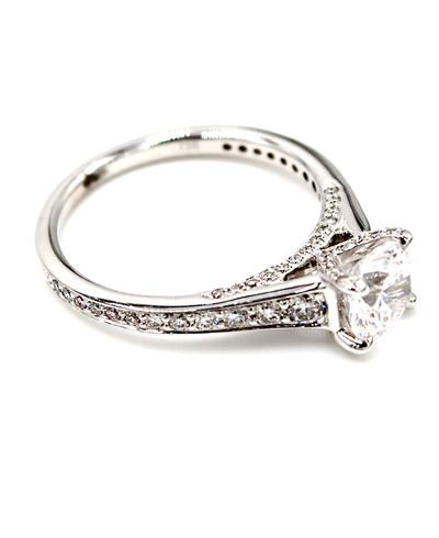 Ritani 1RZ2378AR 18K White Gold Engagement Ring Setting