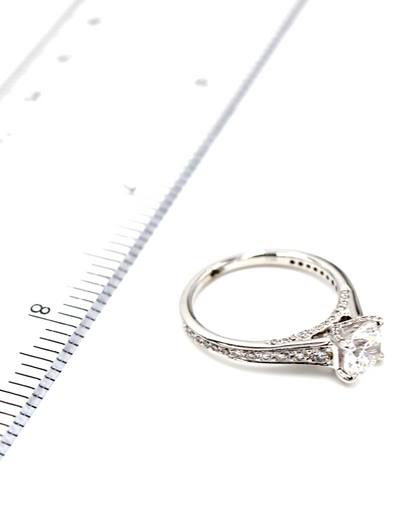 Ritani 1RZ2378AR 18K White Gold Engagement Ring
