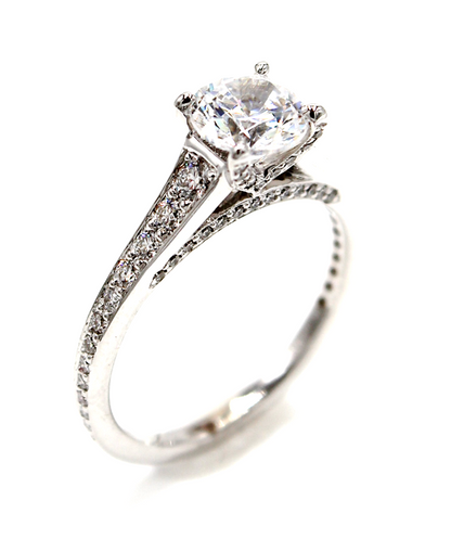 Ritani 1RZ2378AR 18K White Gold Engagement Ring