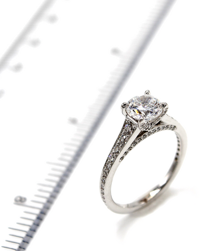 Ritani 1RZ2378AR 18K White Gold Engagement Ring