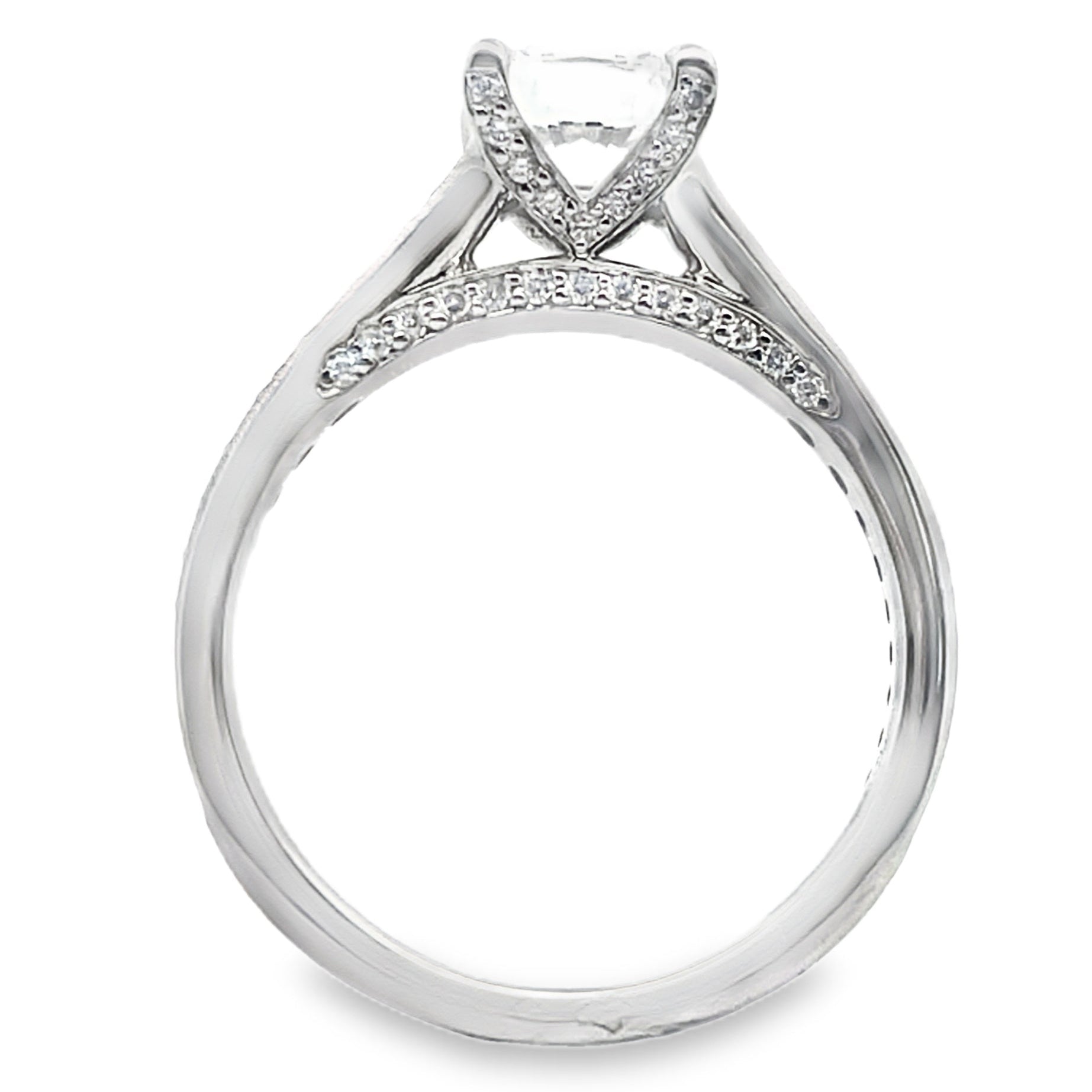 Ritani 1RZ2378AR 18K White Gold Engagement Ring Setting