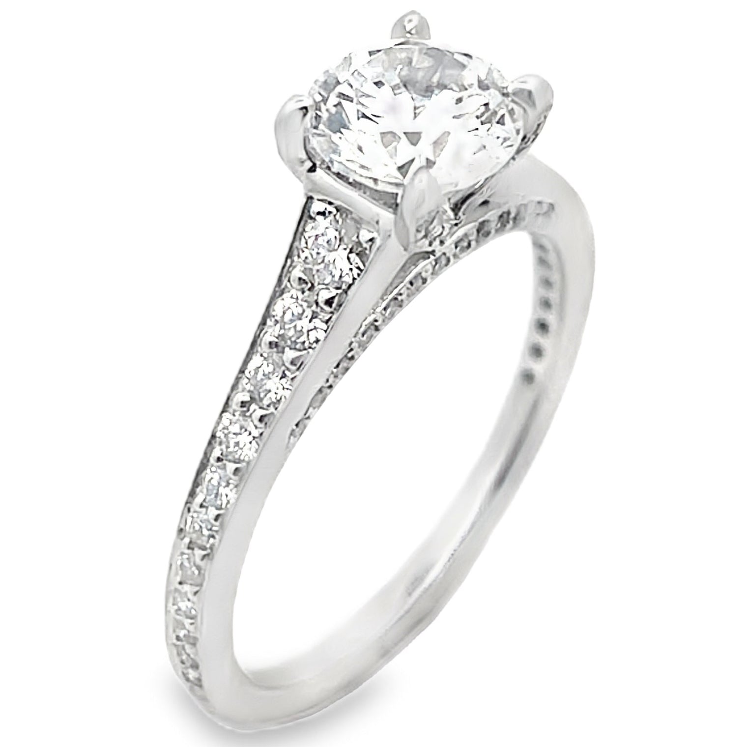 Ritani 1RZ2378AR 18K White Gold Engagement Ring Setting