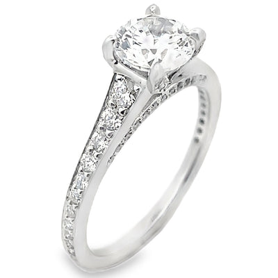 Ritani 1RZ2378AR 18K White Gold Engagement Ring Setting