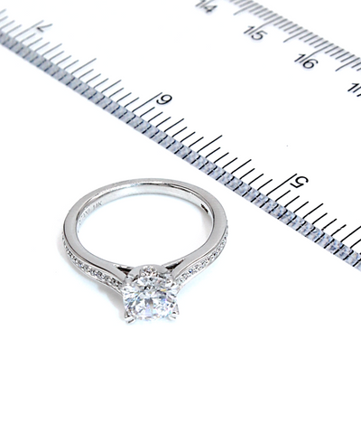 Ritani 1RZ2493 14k White Gold Engagement Ring Setting for Round Center Stone