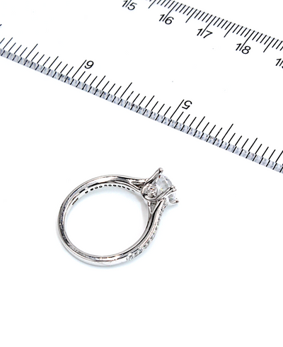 Ritani 1RZ2493 14k White Gold Engagement Ring Setting for Round Center Stone