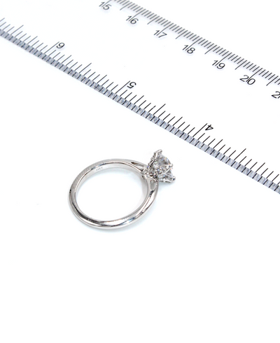 Ritani 1RZ3279 14K White Gold Engagement Ring Setting for Round Solitaire Diamond