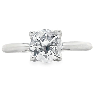 Ritani 1RZ3279 14K White Gold Engagement Ring Setting for Round Solitaire Diamond
