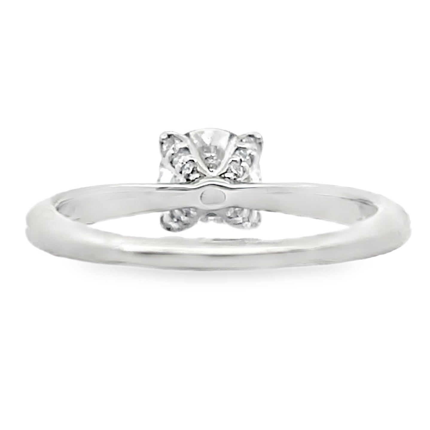 Ritani 1RZ3279 14K White Gold Engagement Ring Setting for Round Solitaire Diamond
