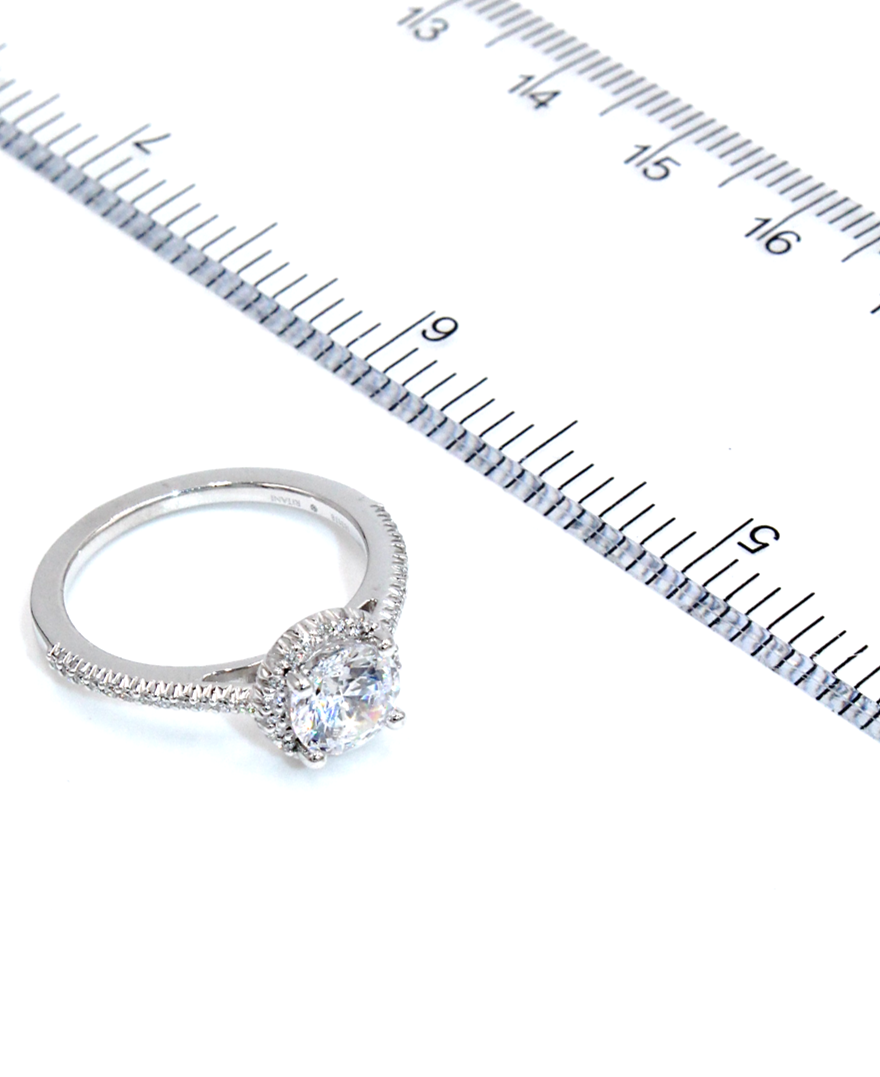 Ritani 1RZ3702 French-Set Halo Engagement Ring Setting