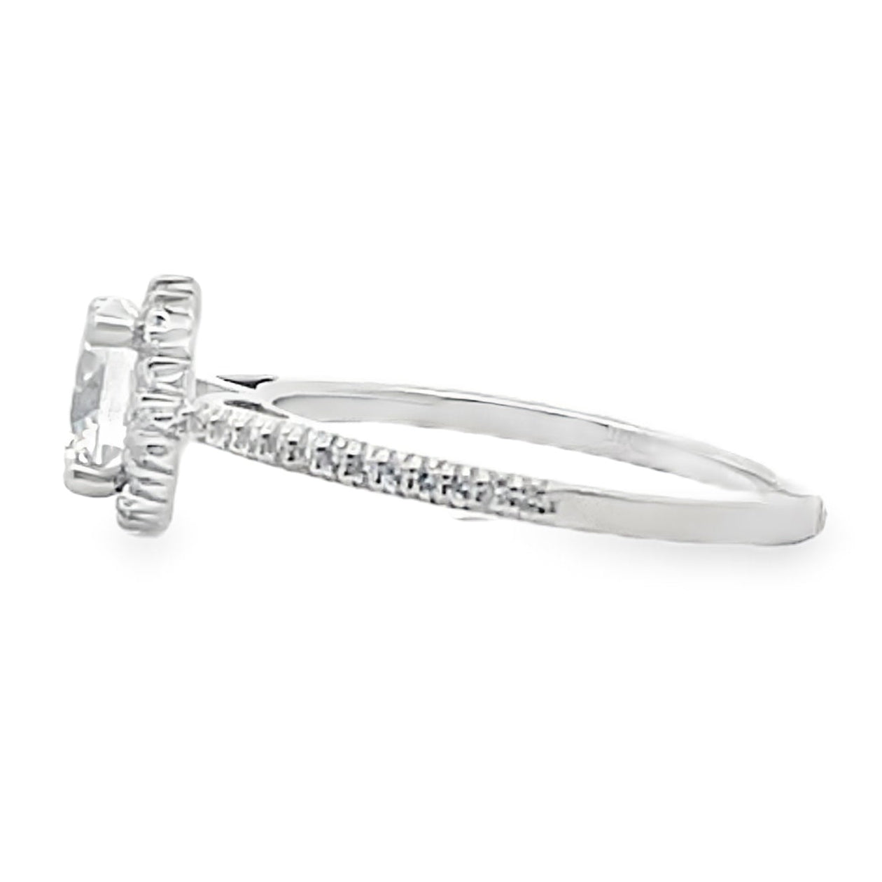 Ritani 1RZ3702 French-Set Halo Engagement Ring Setting for 6.5 Millimeter Round Center Stone