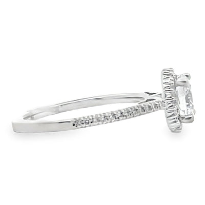 Ritani 1RZ3702 French-Set Halo Engagement Ring Setting for 6.5 Millimeter Round Center Stone