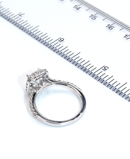 Ritani 1CUZ1321ER 14k White Gold Halo Engagement Ring