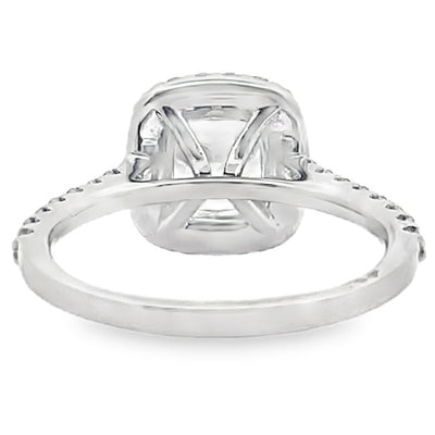 Ritani 1CUZ1321ER 14k White Gold Halo Engagement Ring for 6 Millimeter Round Stone