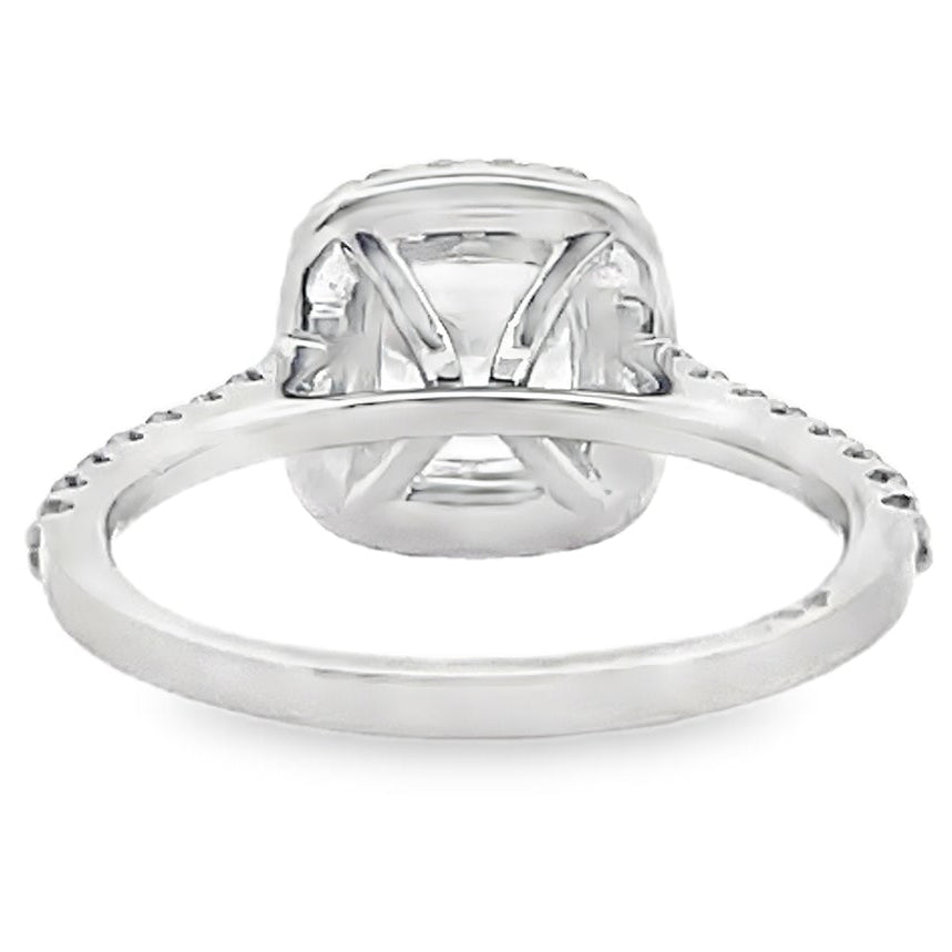 Ritani 1CUZ1321ER 14k White Gold Halo Engagement Ring for 6 Millimeter Round Stone
