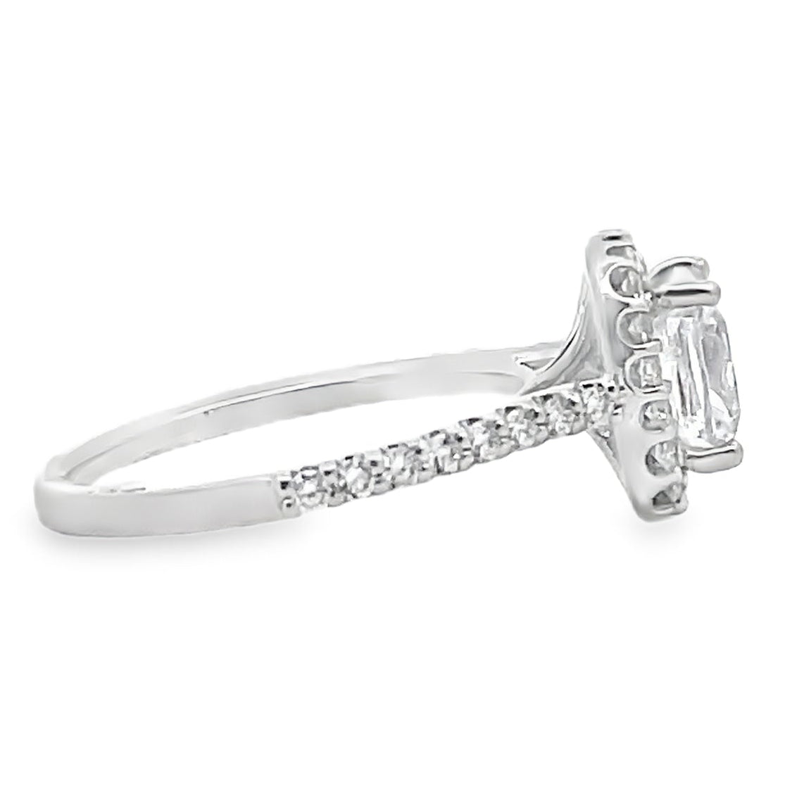 Ritani 1CUZ1321ER 14k White Gold Halo Engagement Ring for 6 Millimeter Round Stone