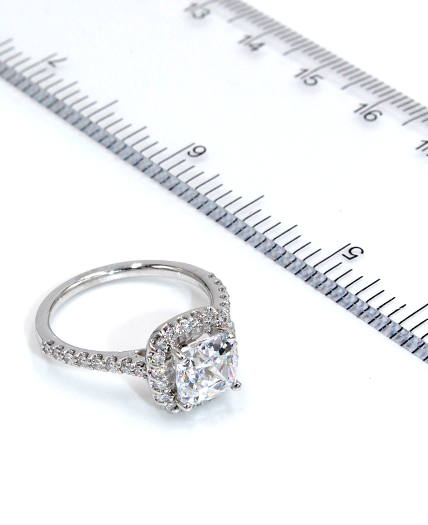 Ritani 1CUZ1321 French Set Cushion Halo Ring