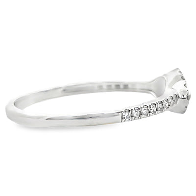 Meira T 1R4615/WE 14K White Gold Marquise Emerald & Diamond Ring