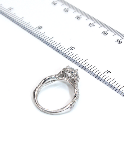 Ritani 1RZ1318 14k White Gold Engagement Ring Setting for Round Center Stone