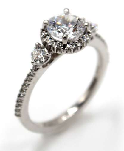 Ritani 1RZ3701CR Bella Vita Three Stone Diamond Ring Setting